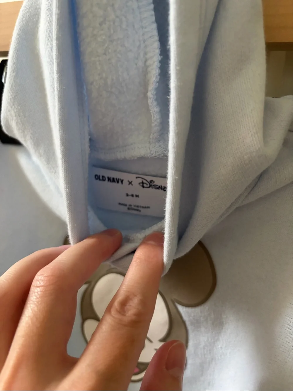 Hooded Fleece One-Piece Romper for Baby. 3-6 months